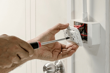 Repairing an electrical outlet